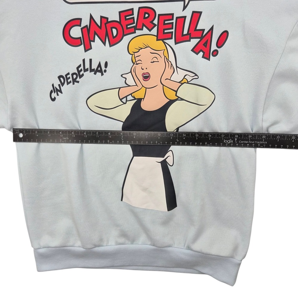 Cakeworthy Disney Cinderella Graphic Sweatshirt Light Blue Womens Medium - Picture 6 of 7